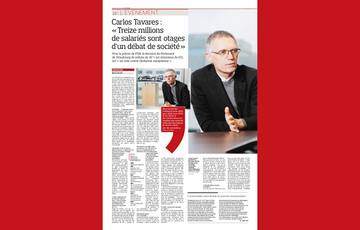 Interview de Carlos Tavares dans Le Figaro