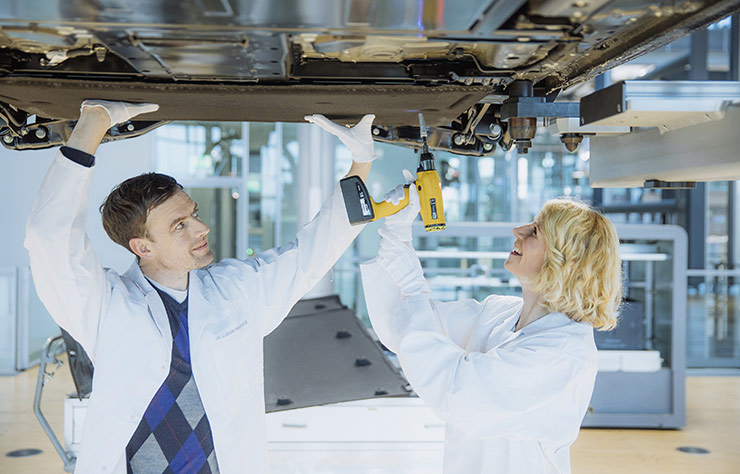 Chaine de fabrication de la Volkswagen eGolf
