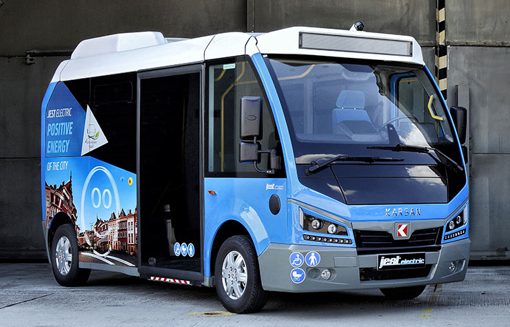 Minibus électrique turc Karsan avec chaine de traction de BMW