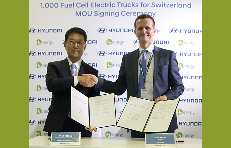 Signature accord entre Hyundai et H2Energy