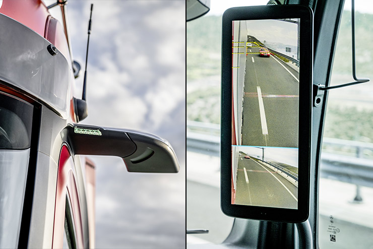 Mercedes Actros avec rétroviseur MirrorCam