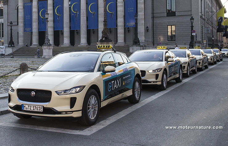 Taxi électrique Jaguar I-Pace à Munich