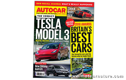 La Tesla Model 3 à l'essai dans Autocar