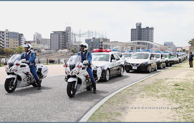 Nissan Leaf police japonaise