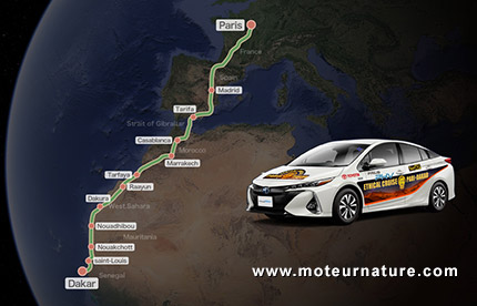 Prius rechargeable au Sahara