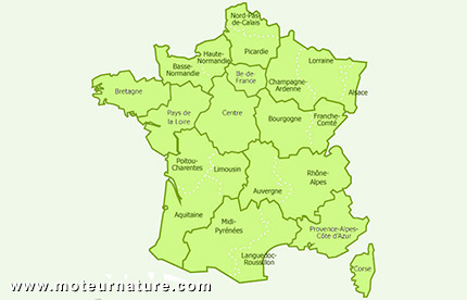 Carte de France des nouvelles régions