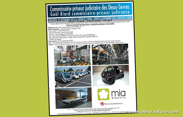 Mia Electric, vente de liquidation