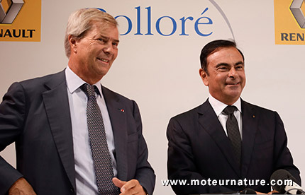 Vincent Bolloré et Carlos Ghosn