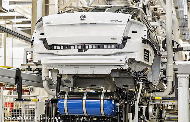 La Skoda Octavia au gaz en production