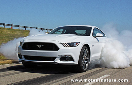 Ford Mustang en plein burn-out