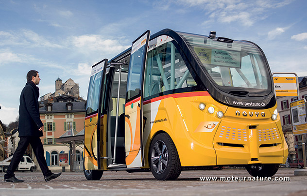 Navette électrique autonome Navya Arma à Sion