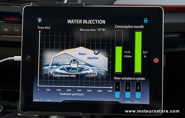 Prototype BMW avec injection d'eau