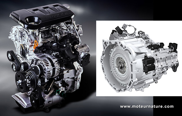 Moteur 3 cylindres turbo et boite DCT