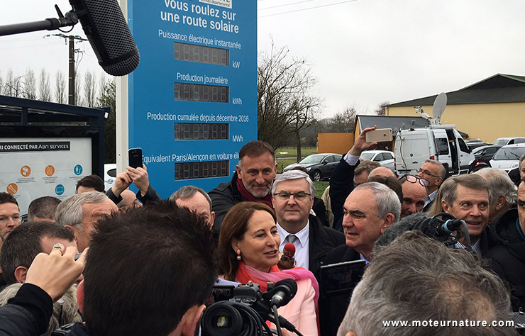 La route solaire de Mme Ségolène Royal dans l'Orne