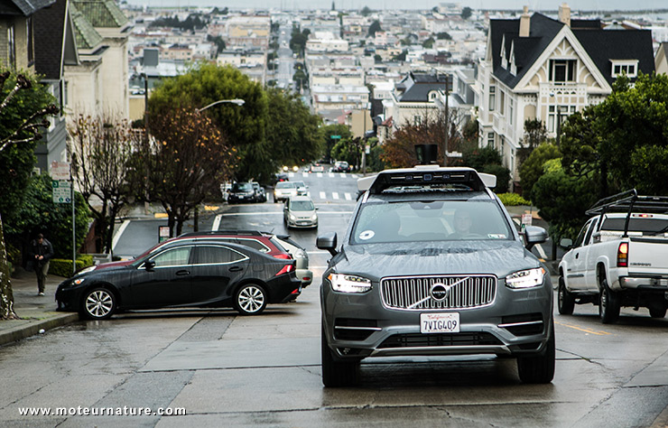 Voiture autonome Uber à San Francisco