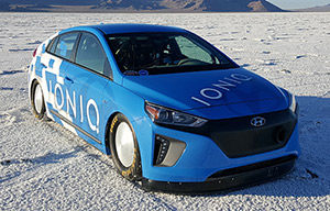 Une Hyundai Ioniq hybride à 253 km/h