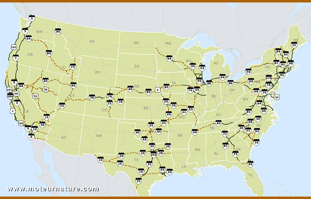 Réseau de bornes de recharge aux USA