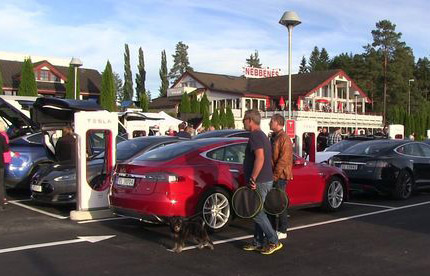 Station de recharge Tesla de Nebbenes