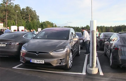 Station de recharge Tesla de Nebbenes