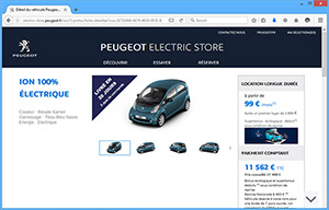 La Peugeot Ion électrique est disponible en ligne
