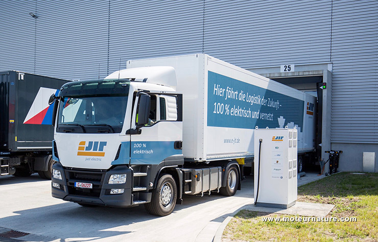 Camion électrique M.A.N. chez Porsche