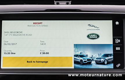 La voiture personnelle terminal de paiement