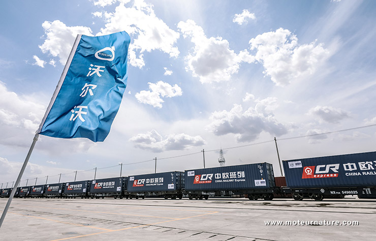 Train de marchandises à Daqing, en Chine