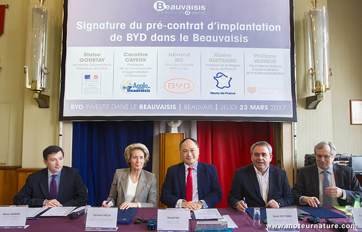 BYD s'implante dans le Beauvaisis