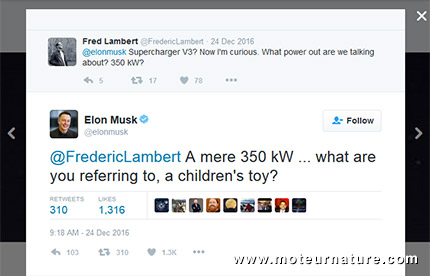 Tweet d'Elon Musk