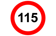 115 km/h