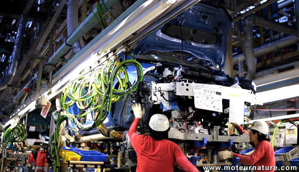 Nissan Leaf en production à Oppama
