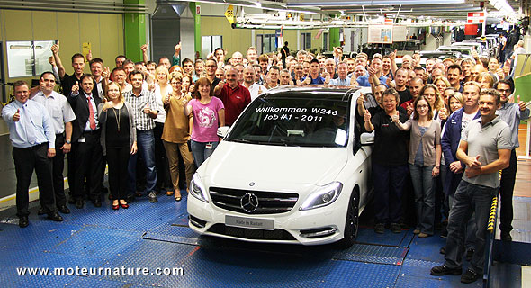 La première Mercedes classe B est sortie de l'usine