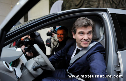 Arnaud Montebourg en Renault Zoe