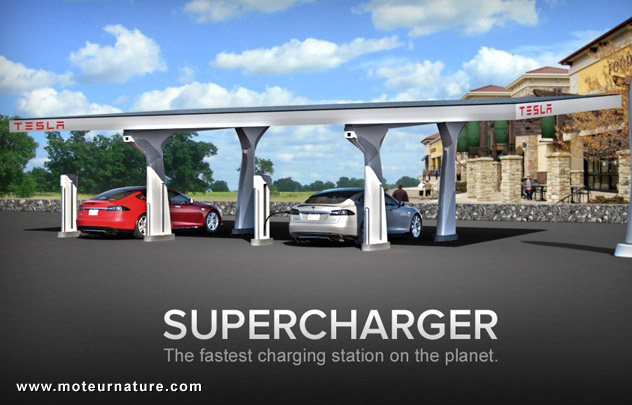 Stations de charge Supercharger de Tesla