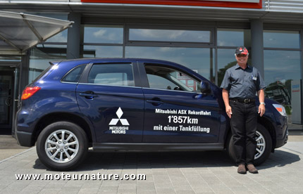 1857 km avec un plein dans un Mitsubishi ASX