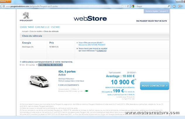 Peugeot casse la Ion