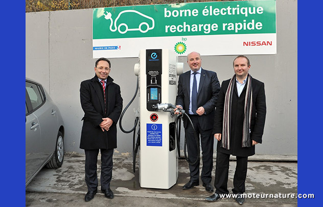 Borne de charge BP installée par Nissan