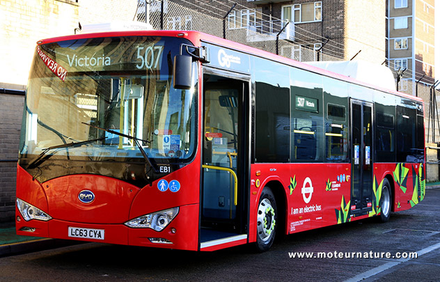 Bus électrique BYD à Londres