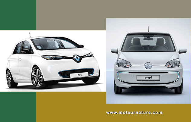 Renault Zoé et Volkswagen e-up!