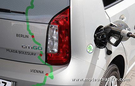 Skoda Citigo CNG GNV record tour