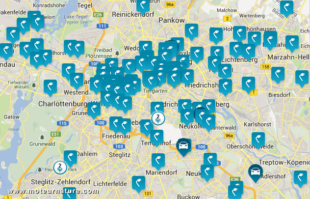 Bornes de charge DriveNow à Berlin